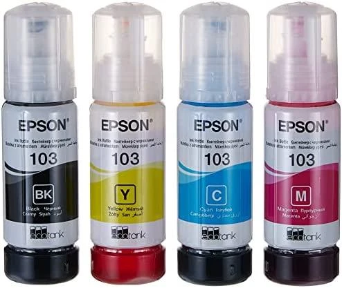 Epson 103 EcoTank | Ink Cartridge | Juodas, Cyan, Magenta, Geltona