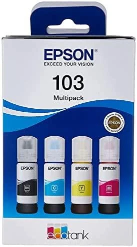 Epson 103 EcoTank | Ink Cartridge | Juodas, Cyan, Magenta, Geltona