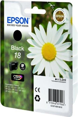 Epson 18 BK Ink cartridge, Juodas