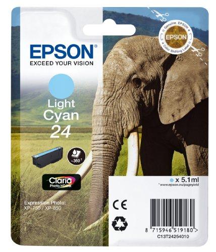Epson rašalo kasetė šviesiai žalsvai mėlyna Claria Photo HD T 242 T 2425