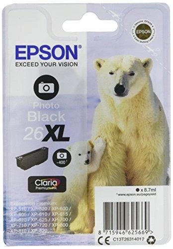 Epson 26XL Ink Cartridge, Juodas