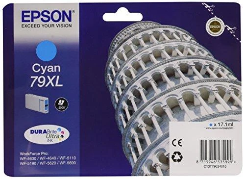 Epson 79XL | C13T79024010 | Rašalinių spausdintuvų kasetė | Žydra spalva
