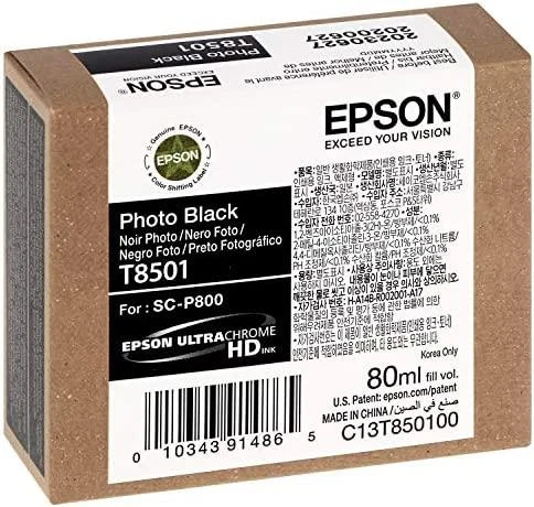 Epson T8501 | Ink Cartridge | Juodas