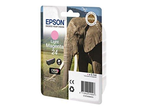 Epson Elephant Singlepack Light Magenta 24 Claria Photo HD rašalas - Originalus - Pigmentinis rašalas - Šviesiai purpurinis - Epson - - Expression Photo XP-960 - Expression Photo XP-950 - Expression Photo XP-860 - Expression Photo... - 1 vnt. (s)