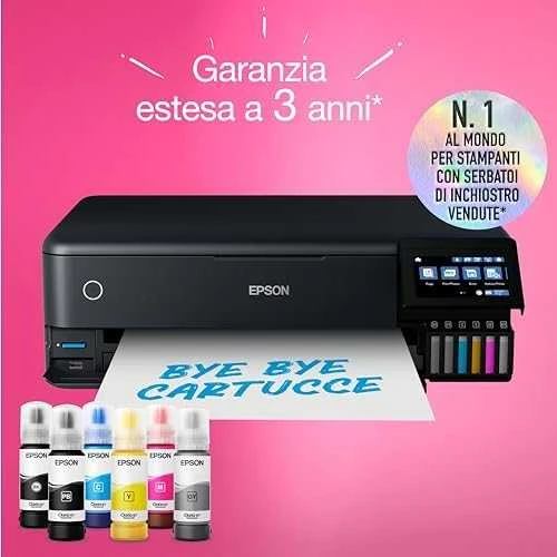 Daugiafunkcis nuotraukų spausdintuvas Epson EcoTank ET-8550, A3+, spausdinimas / kopijavimas / skenavimas, 6 spalvų rašalas, papildoma rašalo talpykla, Wi-Fi