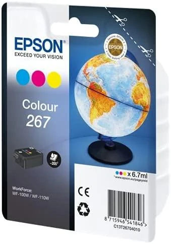 Epson 267 trispalvė rašalo kasetė | Rašalas | Žydra, purpurinė, geltona