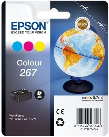 Epson 267 trispalvė rašalo kasetė | Rašalas | Žydra, purpurinė, geltona