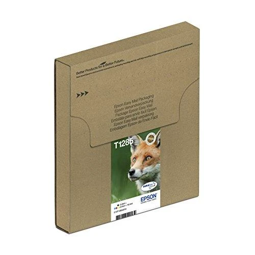 EPSON T1285 rašalo kasetė juoda ir trispalvė standartinė talpa 5,9 ml ir 3 x 3,5 ml 4 pakuočių lizdinė plokštelė be signalizacijos