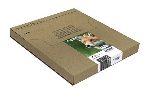EPSON T1285 rašalo kasetė juoda ir trispalvė standartinė talpa 5,9 ml ir 3 x 3,5 ml 4 pakuočių lizdinė plokštelė be signalizacijos
