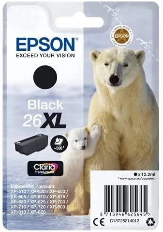 Rašalas Epson rašalas T2621 XL / C13T26214010 (juoda)