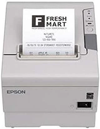 Epson kasos spausdintuvas su išlindusiu čekiu