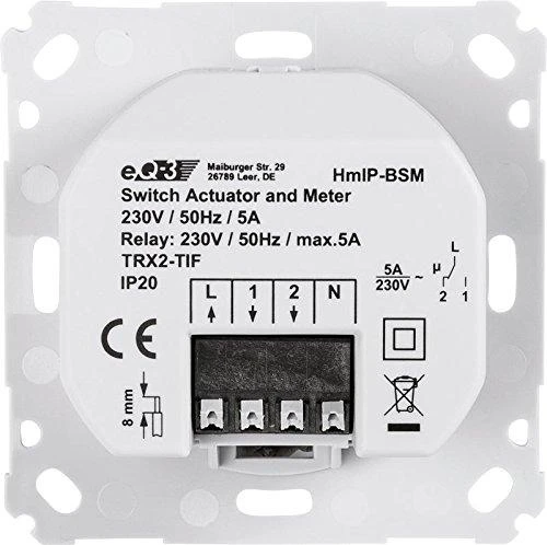 Homematic eQ-3 EQ3 Name Matic IP Schalt- Mess- Aktor für Markenschatter - Unterputz
