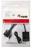 Adapteris AV Equip VGA na HDMI Adapteris su Audio juoda 15cm