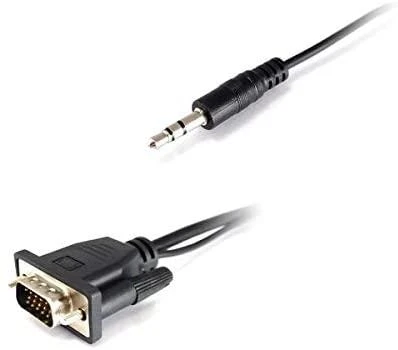 Adapteris AV Equip VGA na HDMI Adapteris su Audio juoda 15cm