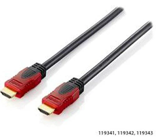 Equip 119342 HDMI kabelis 2 m HDMI A tipo (standartinis) Juoda, Raudona