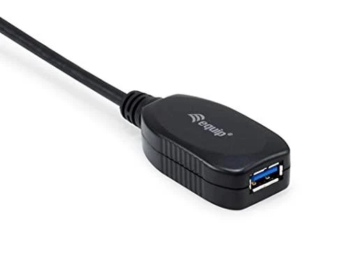 Equip 133347 USB kabelis USB 3.2 Gen 1 (3.1 Gen 1) 10 m USB A Juoda