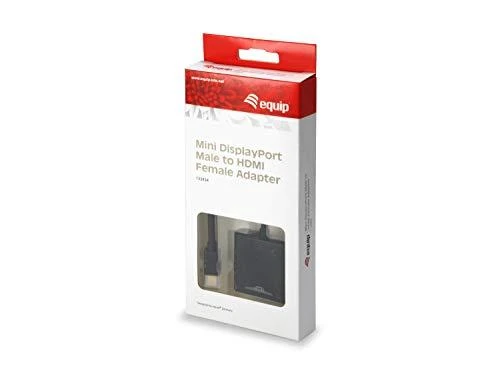 Equip įrengti 133434 adapterį miniDisplayPort su HDMI miniDisplayPort kištuku į HDMI moterišką juodą