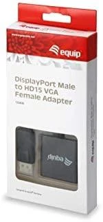 Equip aprūpinti 133435 adapteriu DisplayPort prie VGA DipslayPort kištukinis VGA lizdas 0,15 m juodas
