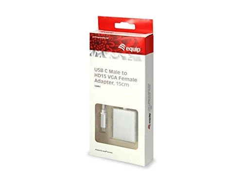 Equip USB įranga USB-C – VGA adapteris baltas (133451)