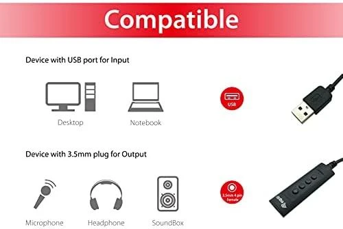 Equip USB garso adapterio suderinamumo schema