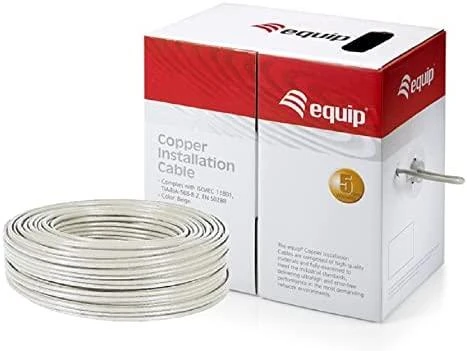 Equip Įrengti Cat6 montavimo laidą, U / UTP, LSOH, 100 m (404531)