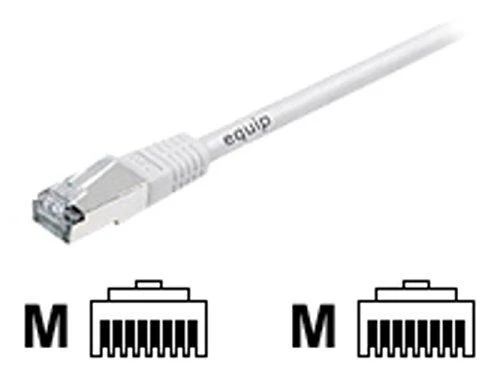 Equip Patchcord, S/FTP, Cat6A, PIMF, 10m, balta (605616)