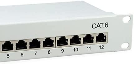 Įrengti Equip Patchpanel 12x RJ45 Cat6 10" FTP 1HE ISO/IEC hellgrau