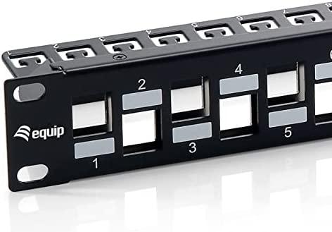 Organizer Equip Patchpanel 24x Cat6A 19'' FTP 1HE Keystone Montage sw