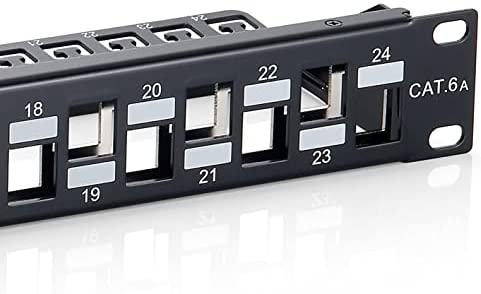 Organizer Equip Patchpanel 24x Cat6A 19'' FTP 1HE Keystone Montage sw