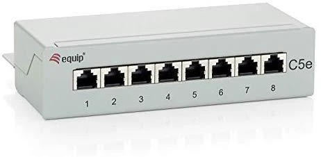 Equip EFB Patchfeld, 8xRJ-45 (RAL-7035)