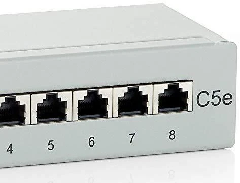 Equip EFB Patchfeld, 8xRJ-45 (RAL-7035)