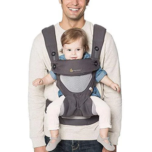 ERGOBABY nešioklė 360 COOL AIR, anglies pilkas, BC360PBLKGRY