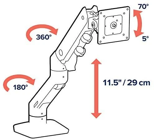 Laikiklis Ergotron - HX Desk Monitorius Arm - baltas