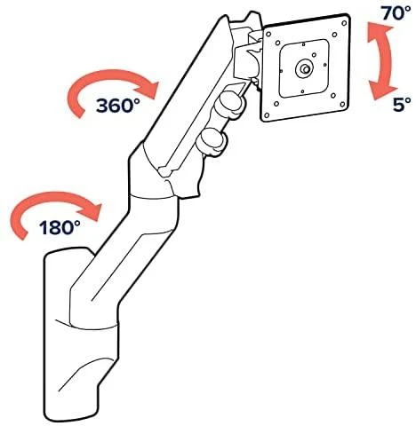 Laikiklis Ergotron - HX Wall Monitorius Arm - baltas