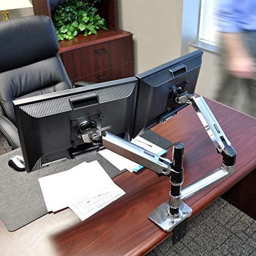 Laikiklis Ergotron - LX Dual Stacking Arm - poliruotas aliuminis
