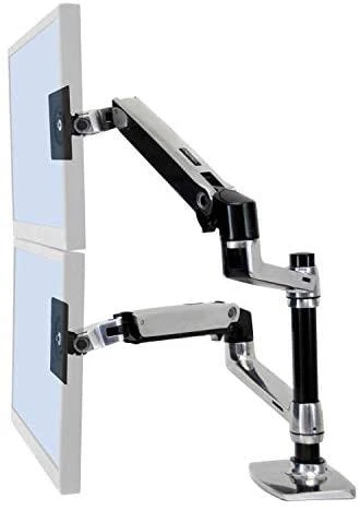 Laikiklis Ergotron - LX Dual Stacking Arm - poliruotas aliuminis
