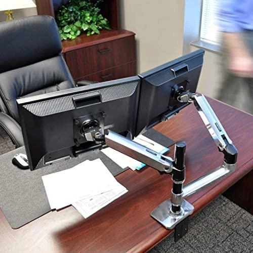 Laikiklis Ergotron - LX Dual Stacking Arm - poliruotas aliuminis