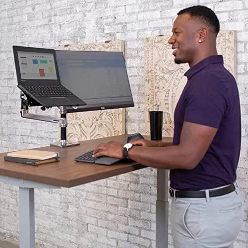 Laikiklis Ergotron - LX Dual Stacking Arm - poliruotas aliuminis