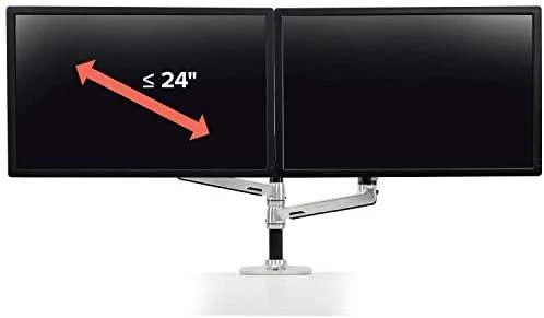 Laikiklis Ergotron - LX Dual Stacking Arm - poliruotas aliuminis