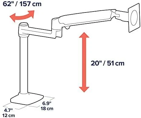 Laikiklis Ergotron LX HD Sit-Stand Desk Mount LCD Arm