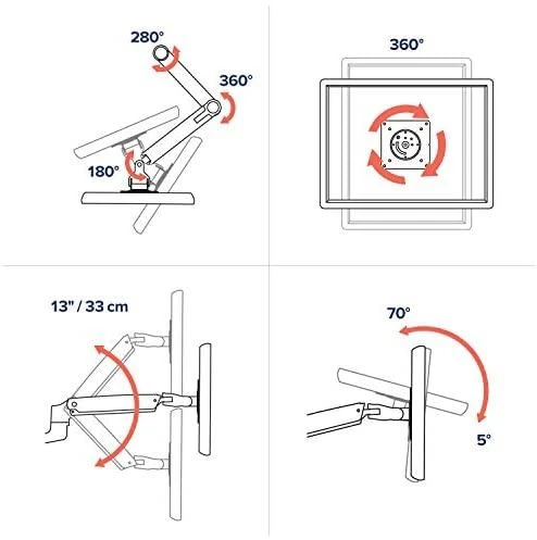 Laikiklis Ergotron - LX Dual Side-by-Side Arm - matinis juodas
