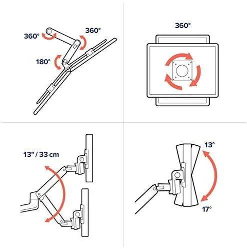 Laikiklis Ergotron LX Desk Dual Direct Arm (juoda)