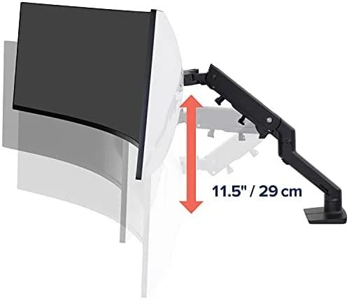 Laikiklis Ergotron - HX Desk Monitorius Arm with HD Pivot - matte juodas
