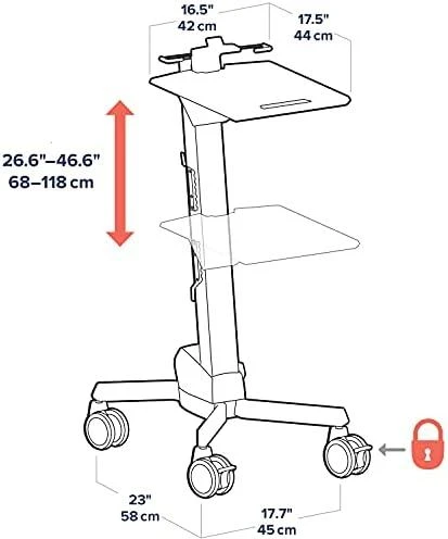 Laikiklis Ergotron Neo-Flex - Cart - for notebook / pelė / barcode scanner