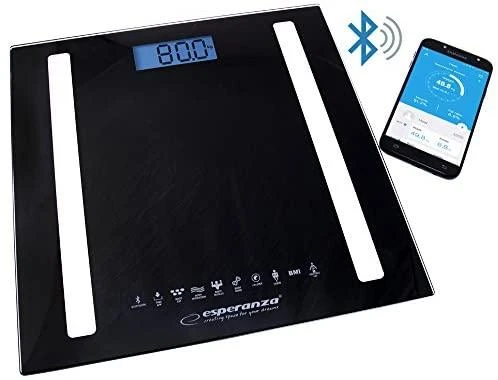 Svarstyklės su „Bluetooth“ funkcija Esperanza B.FIT EBS016W (baltos spalvos)