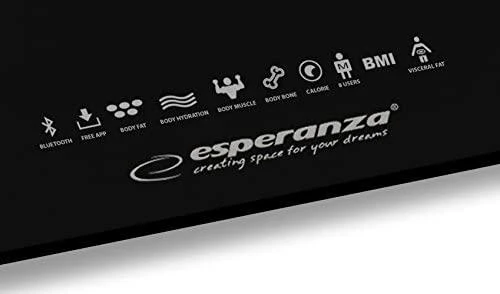Svarstyklės su „Bluetooth“ funkcija Esperanza B.FIT EBS016W (baltos spalvos)