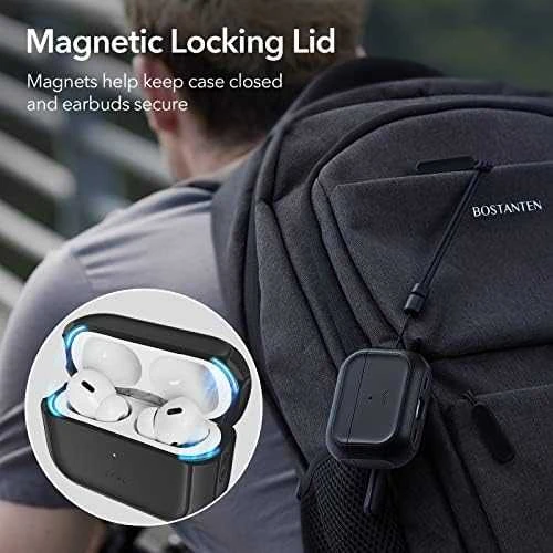 Dėklas ESR Orbit Hybrid, skirtas AirPods Pro, Magsafe (juodas)