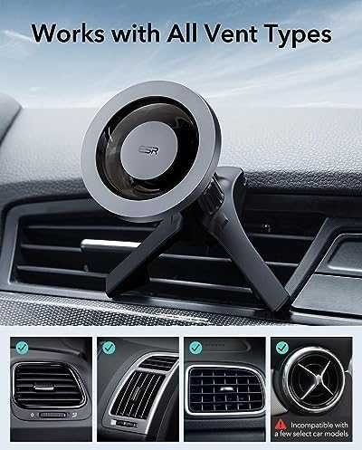 Automobilinis laikiklis ESR HaloLock Magnetic (pilkas)