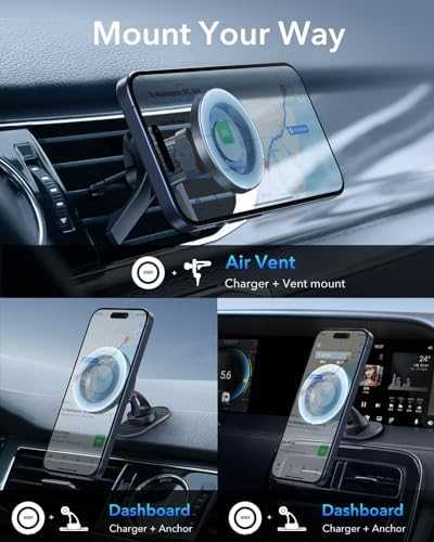 Automobilinis laikiklis ESR HaloLock Magnetic (pilkas)