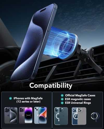 Automobilinis laikiklis ESR HaloLock Magnetic (pilkas)